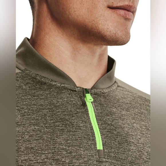 Under Armour Men’s UA Tech 2.0Novelty Golf 1/4 Zip Pullover Quirky Lime 2XL - Picture 3 of 5